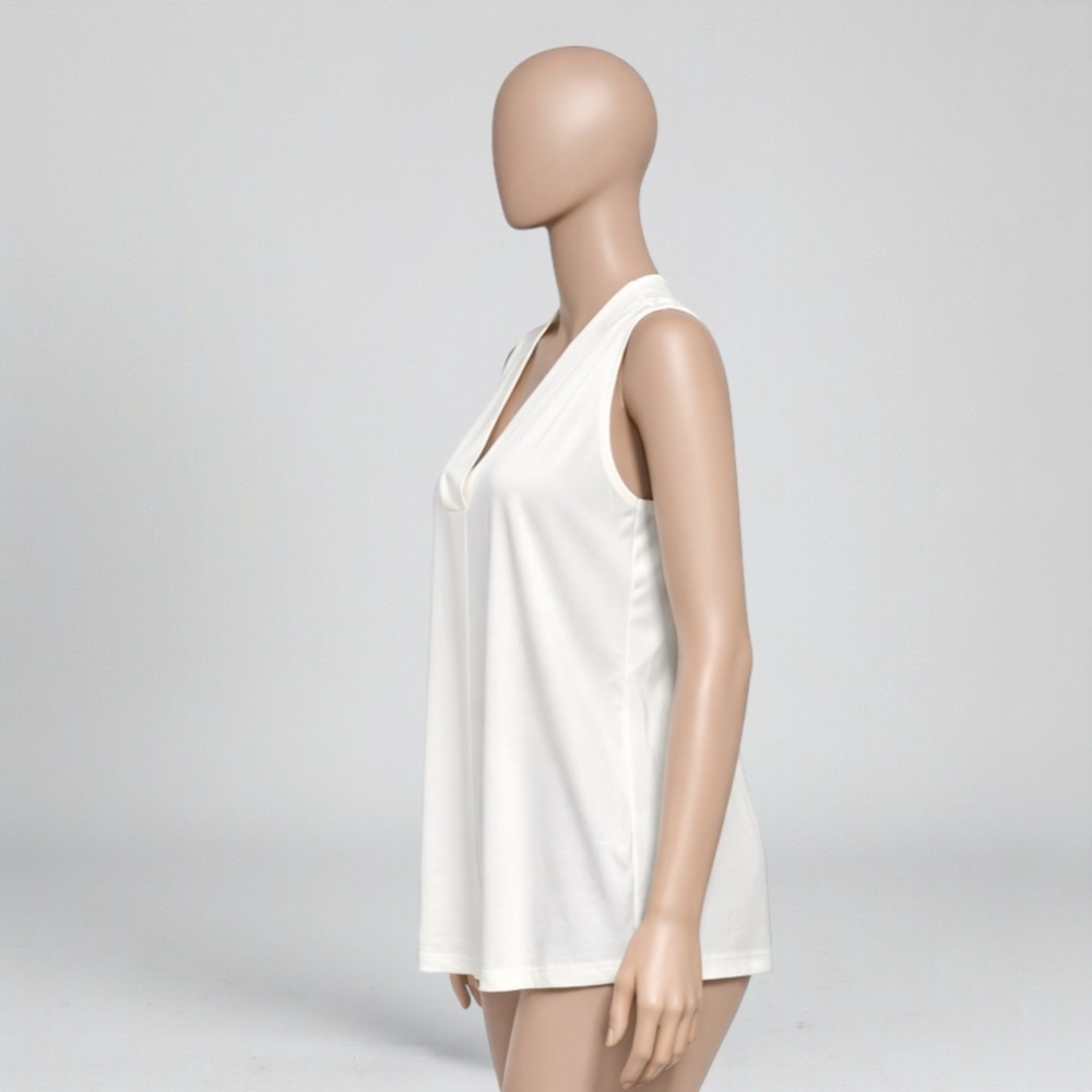 Anne Klein Harmony Pleat Neck Shell Top - Picture 5 of 12